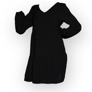 Solid Color Dress Elegant Long-Sleeve Women Fall Spring